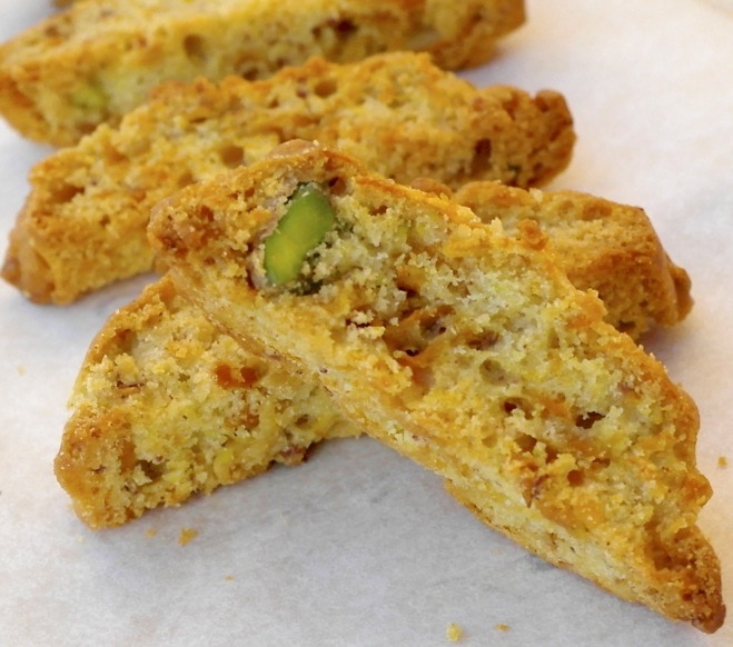Sweet Potato Pistachio Olive Oil Biscotti