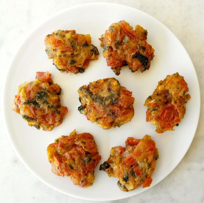 Greek Tomato Patties from SantoriniTomatokeftedes Olive Tomato The Real Mediterranean Diet