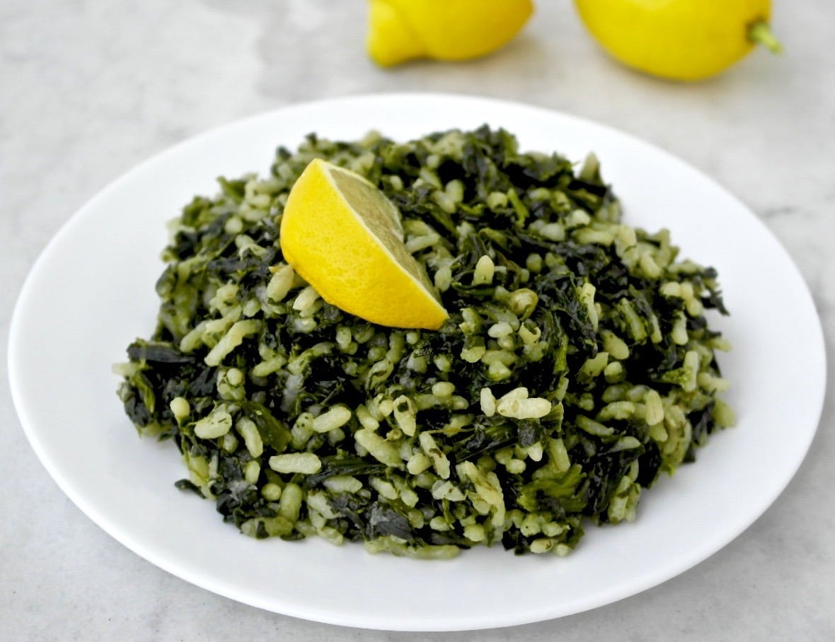 Greek Spinach and Rice - Spanakorizo
