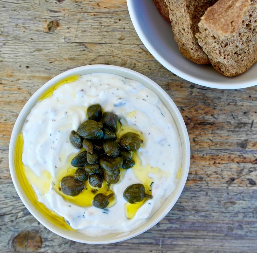 Creamy Greek Yogurt Lemon Caper Dip Olive Tomato,Cooking Ribs On A Skillet
