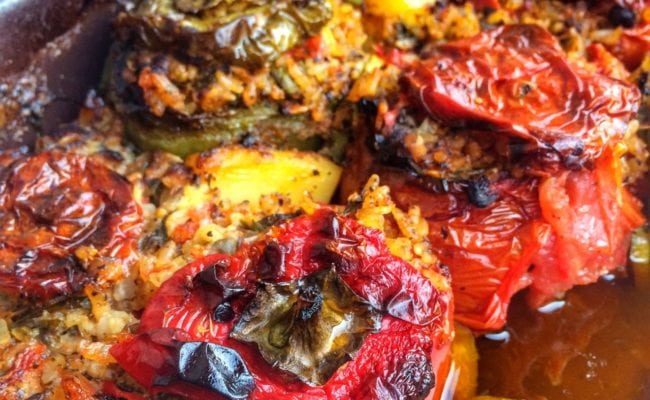 Gemista Greek stuffed tomatoes