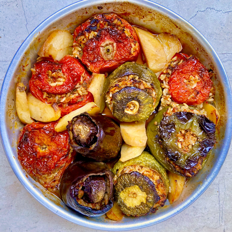 The Best Authentic Greek Stuffed Tomatoes-Gemista