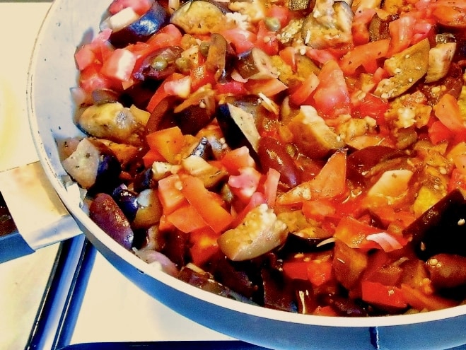 Sicilian eggplant appetizer caponata