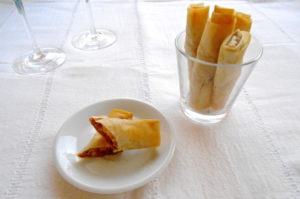 Greek Style Lentil Cheese Phyllo Rolls