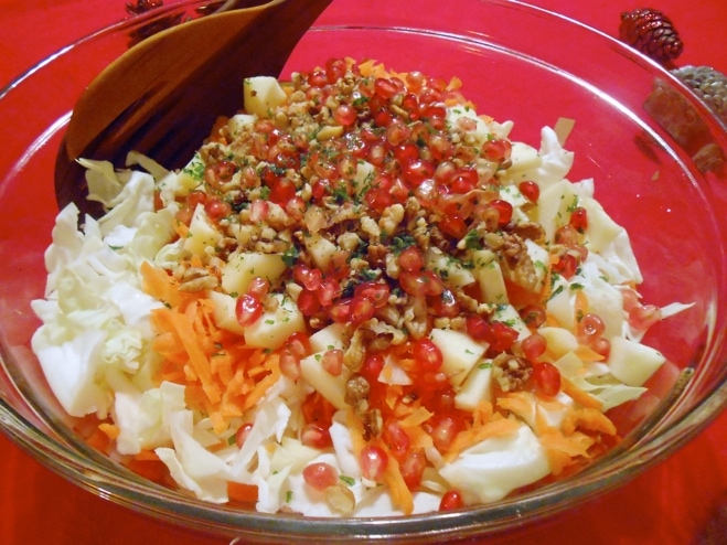 Festive cabbage salad