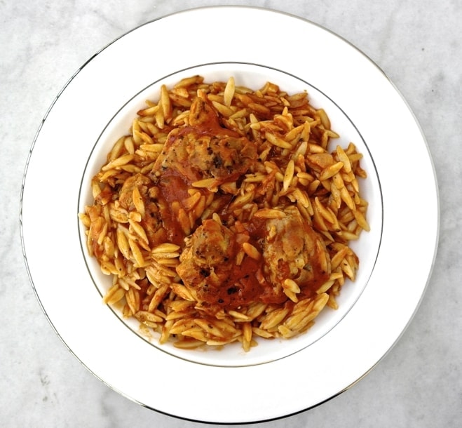 One Pot Greek Chicken with Kritharaki (Orzo) and Tomato-image