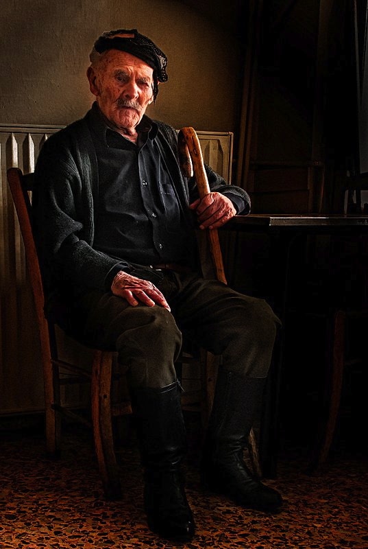 Centenarian cretan man