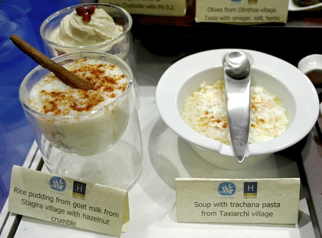 Rice Pudding from Goat's Milk and Trahana Pasta from the Halkidiki Region