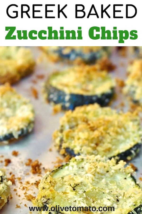 Greek Baked zucchini chips