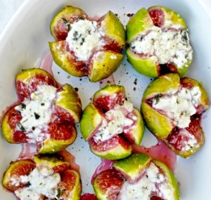 Roasted Figs Stuffed with Feta Cheese