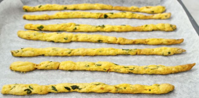 greek carrot & parsley breadsticks