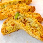 Pistachio olive oil biscotti