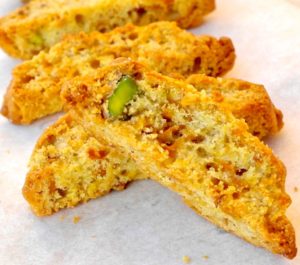 Sweet Potato Pistachio Olive Oil Biscotti