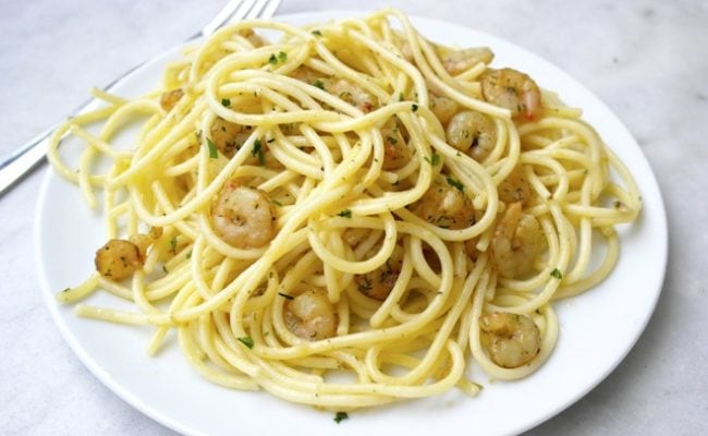 Lemon garlic shrimp