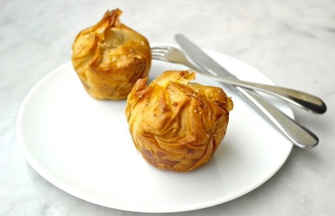 fig and greek cheese mini phyllo pies