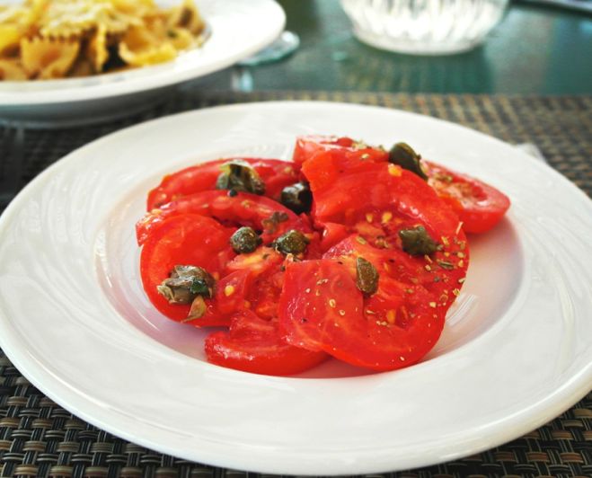 Tomatoes and capers
