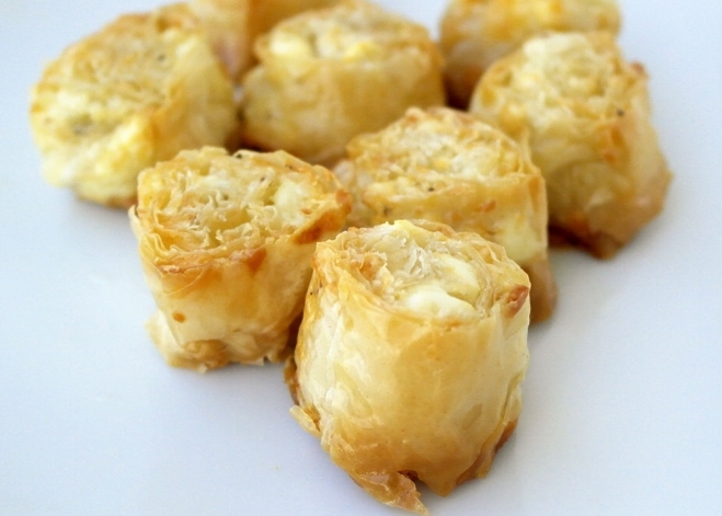 Greek Feta-Phyllo Bites. Cheese Saragli-image