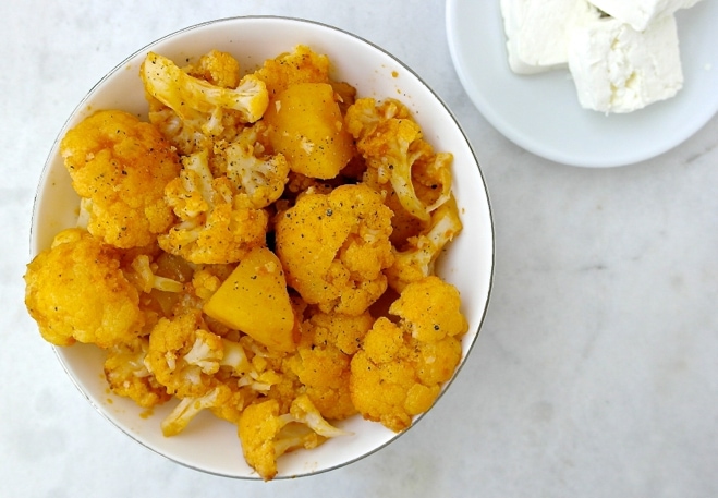 greek braised cauliflower