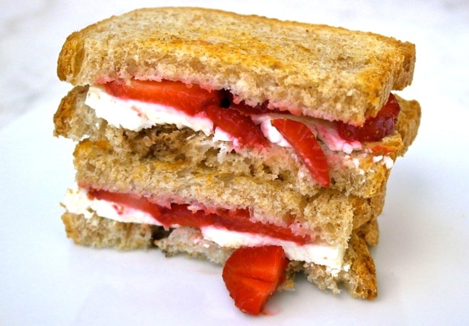 strawberry feta sandwich