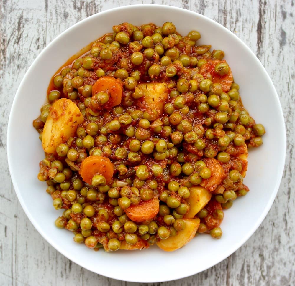 Greek Style Peas-Arakas Latheros