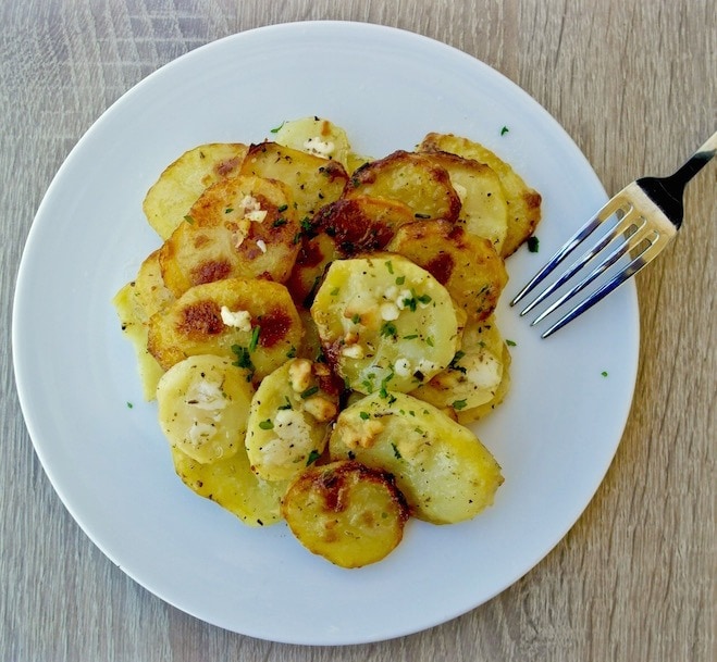 greek scalloped potatoes with feta