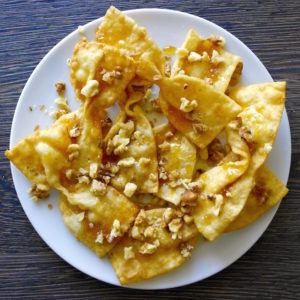 Greek Pastry with Honey and Walnuts – Diples