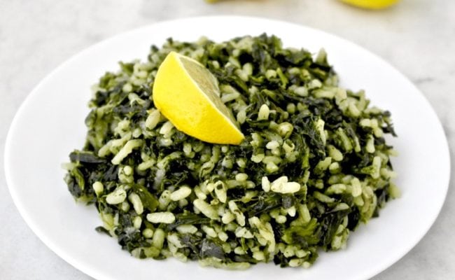 spanakorizo Greek spinach and rice