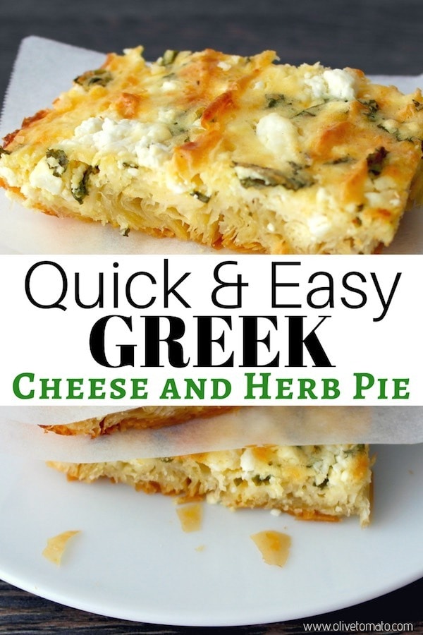 Easy Greek Cheese and herb pie