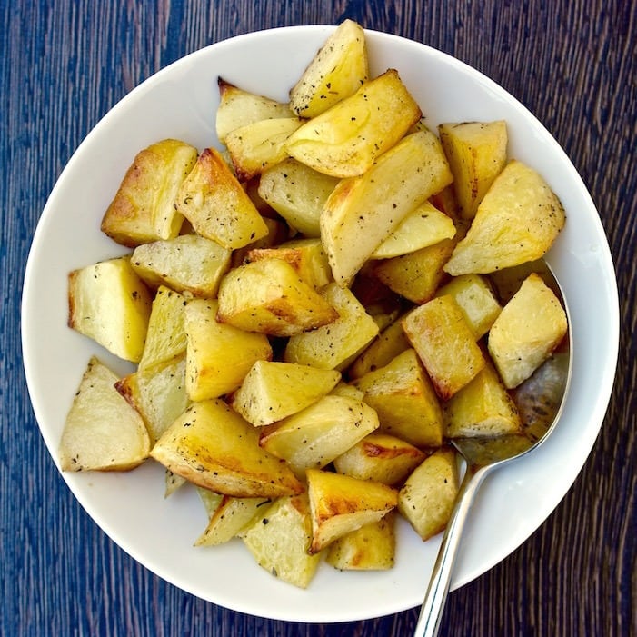 Greek Roasted Potatoes with lemon and garlic