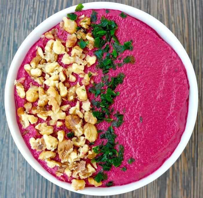 Beet and Walnut Hummus