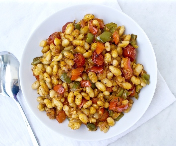 Greek roasted white beans