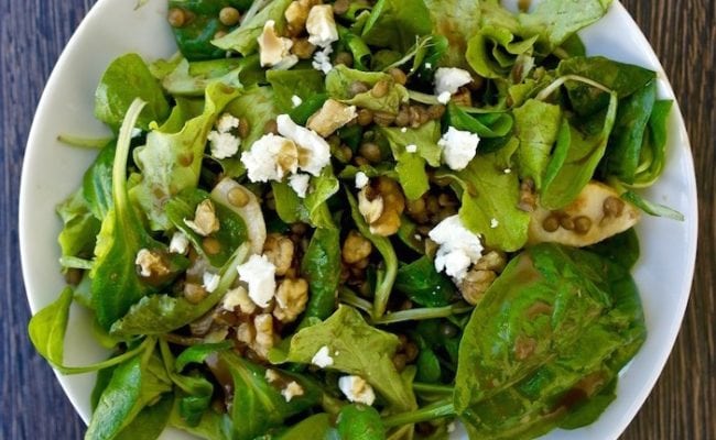 lentil and greens salad