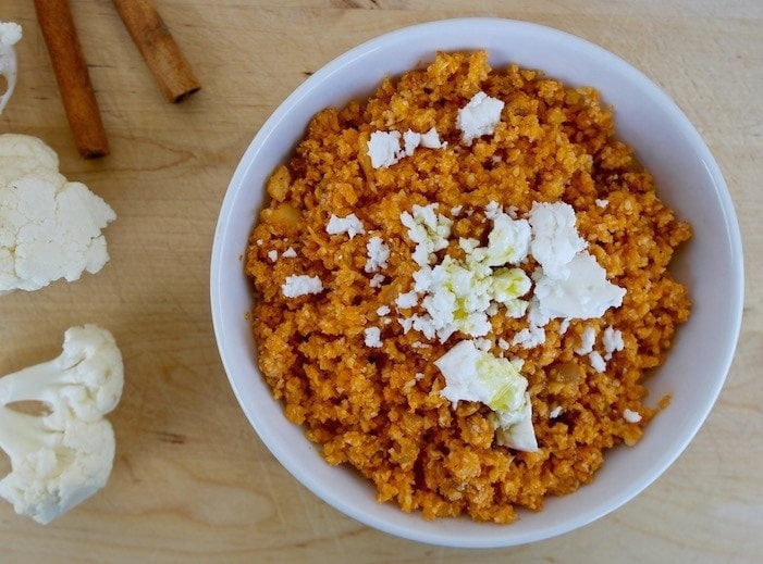 Mediterranean Cauliflower Rice with Feta
