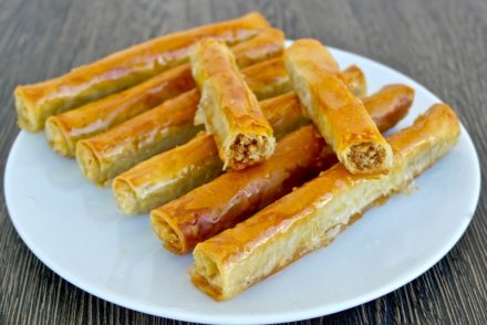 Baklava Rolls Walnut phyllo rolls