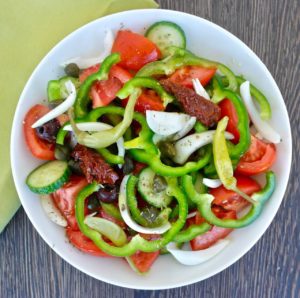 Greek island tomato salad