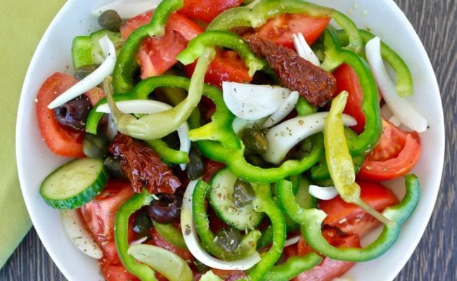 Greek island tomato salad