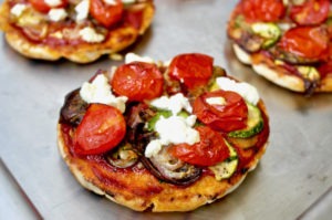 Greek Roasted Veggie Pita Pizza