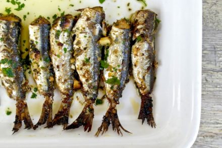 roasted sardines