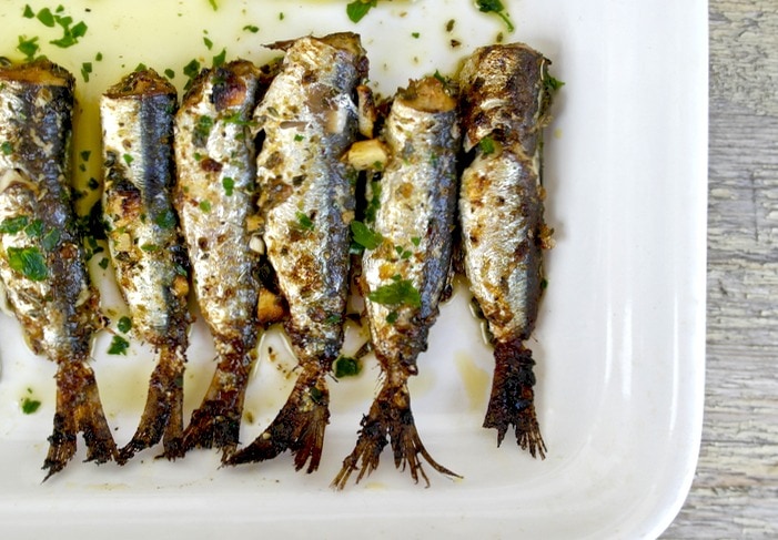 roasted sardines