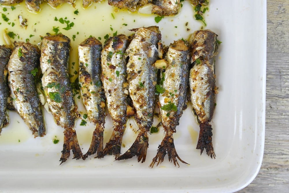 Herb Crusted Roasted Sardines