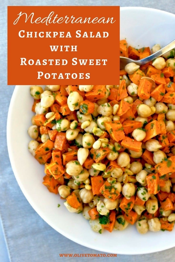 Roasted Sweet Potato Salad with chickpeas