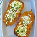 baked butternut squash wth feta