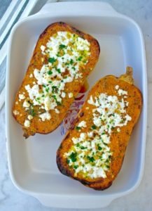 Roasted Mediterranean Butternut Squash with Feta