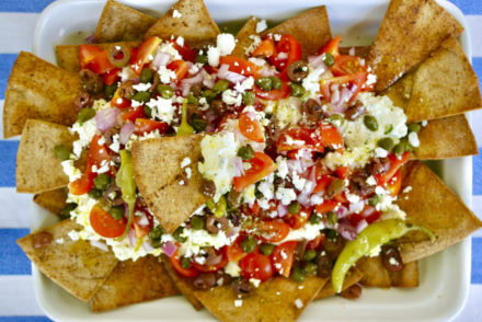 Greek style nachos