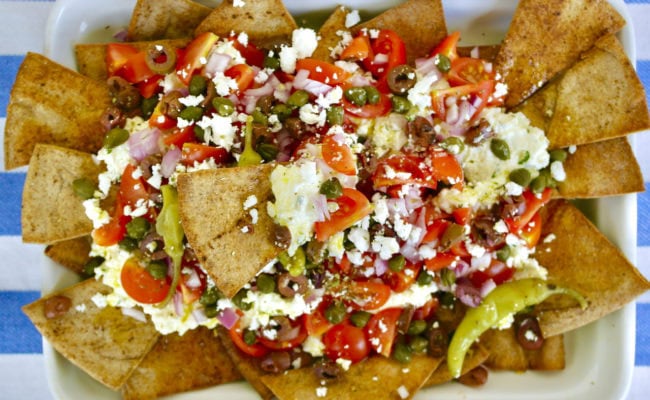 Greek style nachos