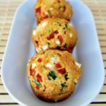 Feta Spinach Red pepper muffins