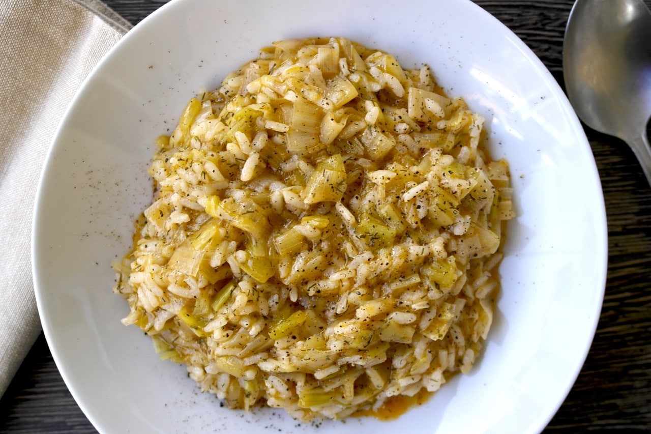 Greek Leeks and Rice Prasorizo