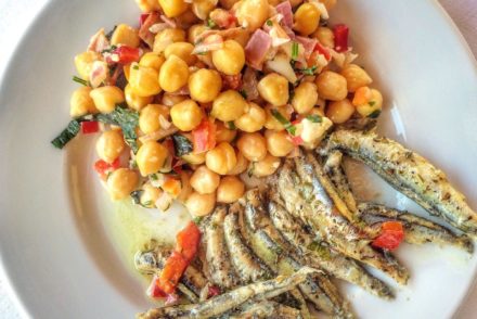 Chickpeas and anchovies
