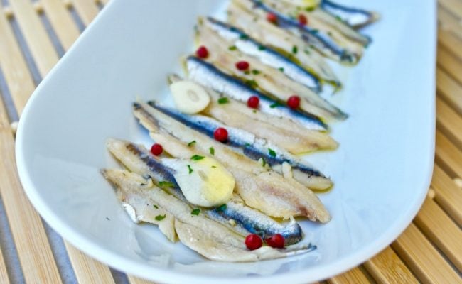 Greek Marinated Anchovies