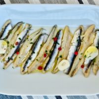 Greek marinated anchovies Gavros Marinatos